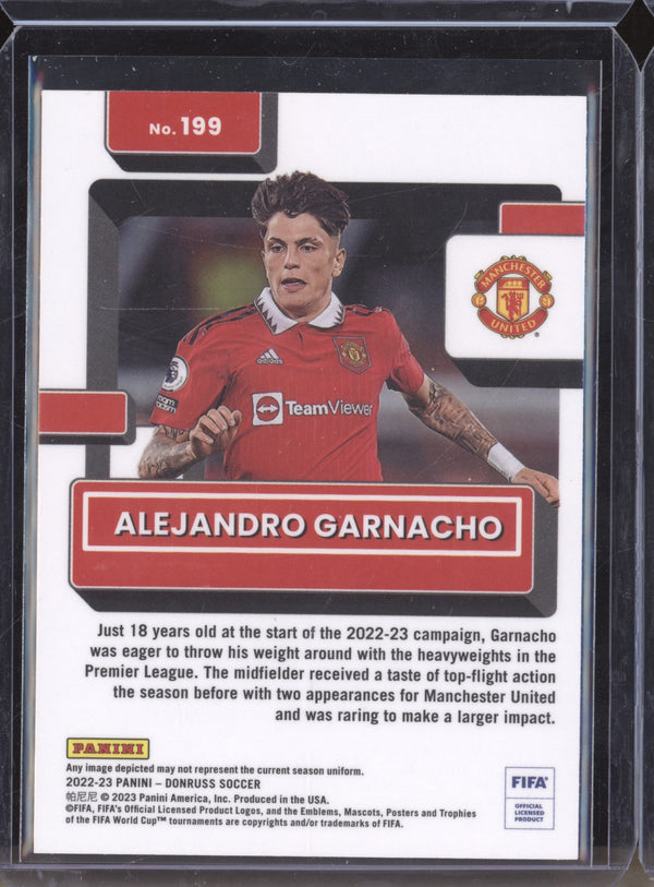 Alejandro Garnacho 2022-23 Panini Donruss Soccer 199 Optic Rated Rookie RC