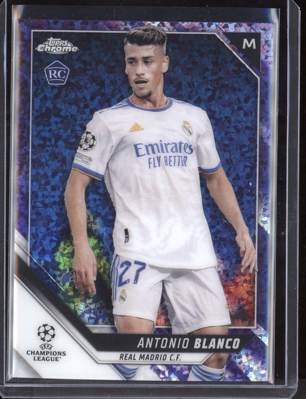 Antonio Blanco 2021/22 Topps Chrome UEFA Champions League Purple Mini-Diamond RC 35/250