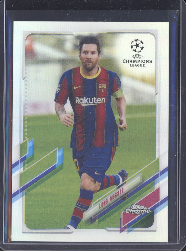 Lionel Messi 2020-21 Topps Chrome UEFA CL Refractor