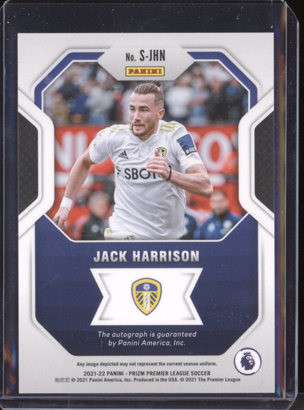 Jack Harrison 2021-22 Panini Prizm Premier League S-JHN Signatures