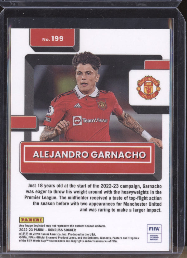 Alejandro Garnacho 2022-23 Panini Donruss Soccer 199 Optic Rated Rookie RC