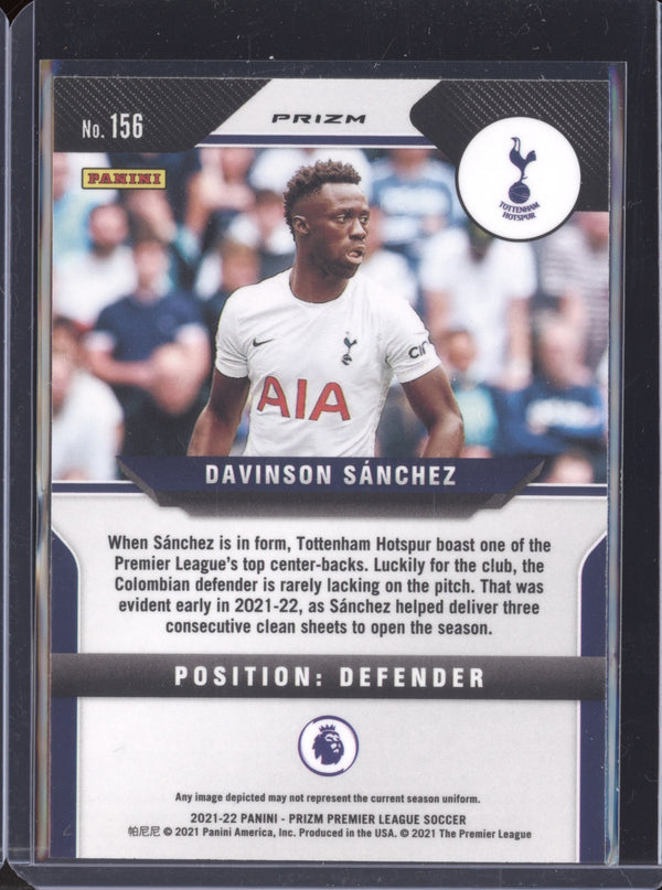 Davinson Sanchez 2021-22 Panini Prizm EPL 156 Green Mojo