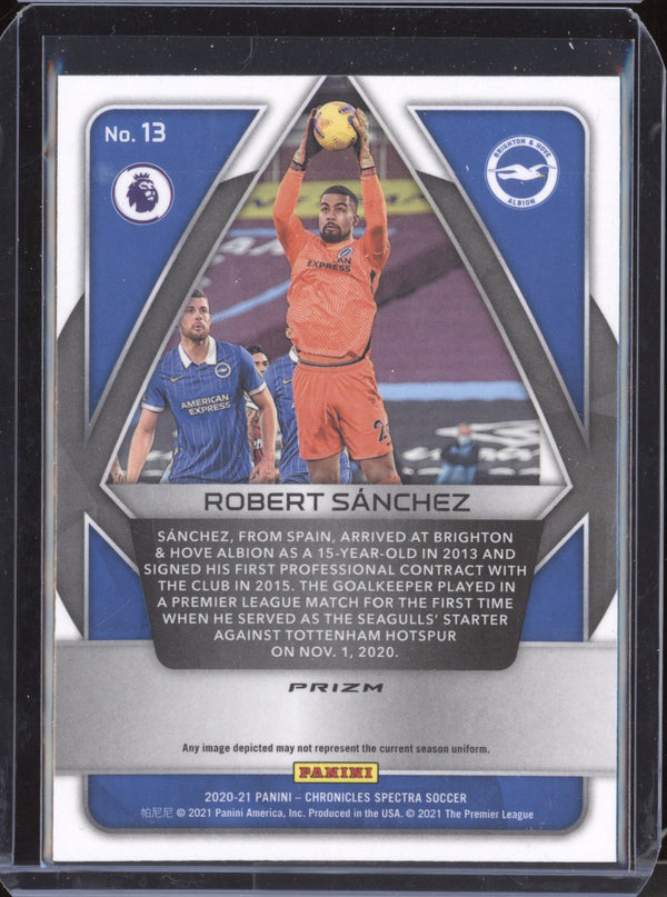 Robert Sanchez 2020-21 Panini Chronicles Soccer 13 Spectra Purple Mojo RC