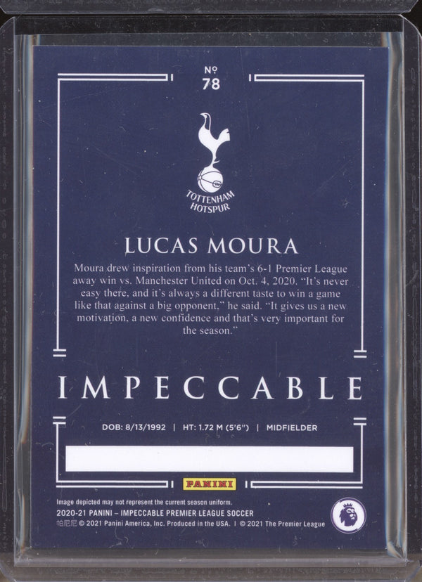 Lucas Moura 2020-21 Panini Immaculate Soccer 78 Blue 12/35