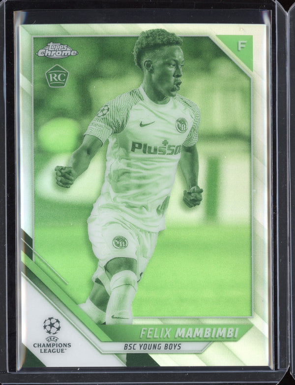 Felix Mambimbi 2021/22 Topps Chrome UEFA Champions League Night Vision RC 161/225