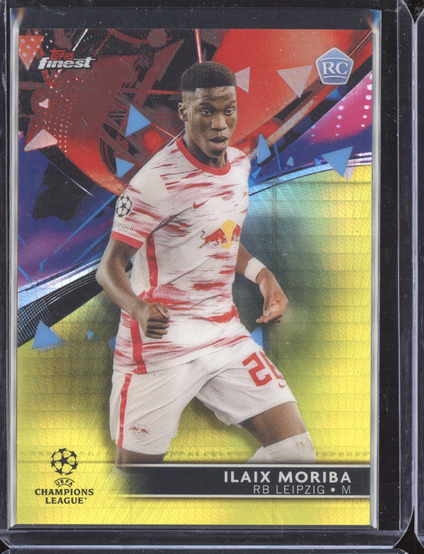 Ilaix Moriba 2021-22 Topps Finest UCL 29 Yellow Refractor RC 195/250