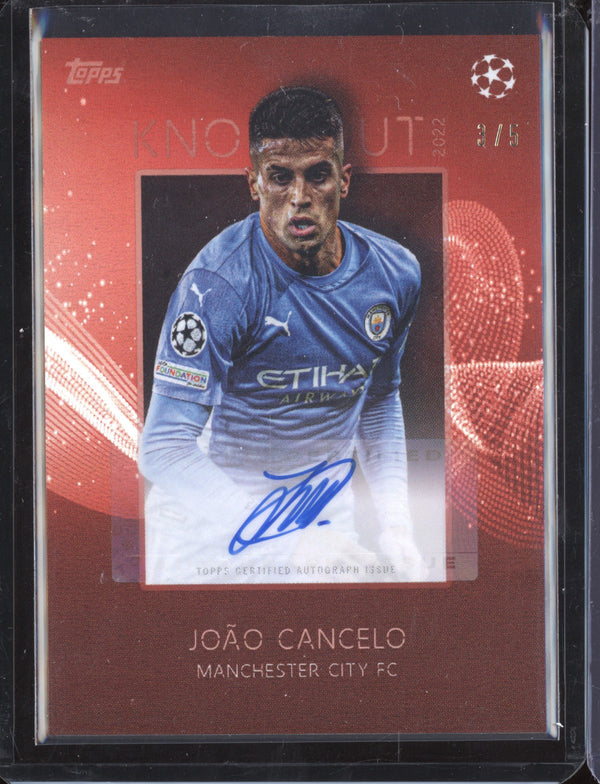 Joao Cancelo 2022 Topps Knockout Red Auto 3/5