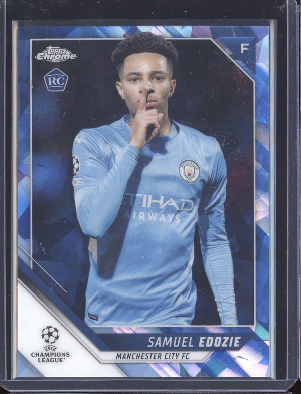 Samuel Edozie 2021-22 Topps Chrome Sapphire UEFA CL RC