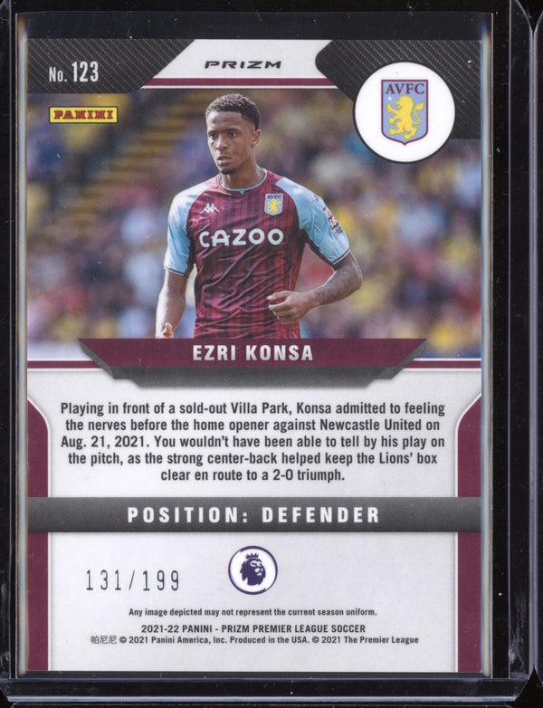 Ezri Konsa 2021-22 Panini Prizm Premier League Red 131/199