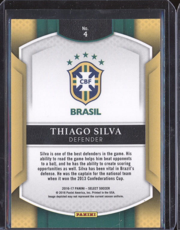 Thiago Silva 2016-17 Panini Select Soccer 4 Silver