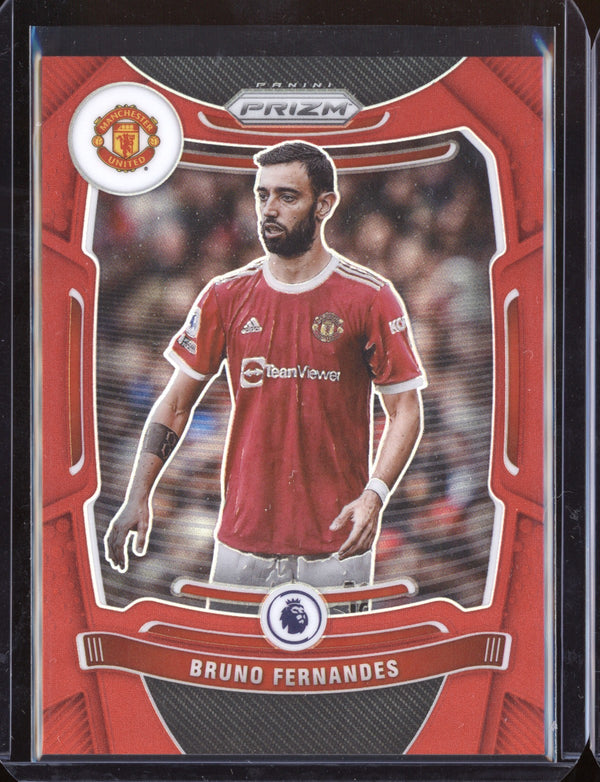 Bruno Fernandes 2021-22 Panini Prizm Premier League Red 135/199