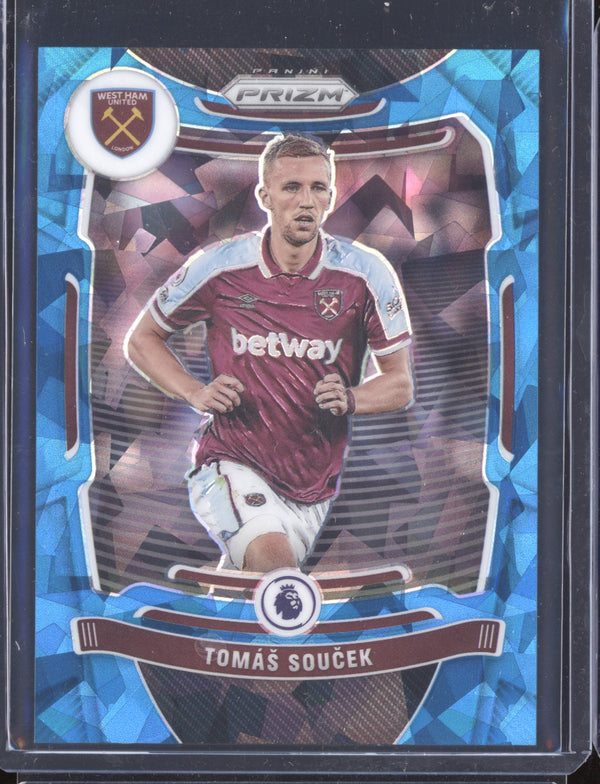 Tomas Soucek 2021-22 Panini Prizm PL 238 Blue Ice 11/75