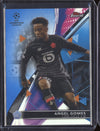 Angel Gomes 2021-22 Topps Finest UEFA CL Blue Refractor RC 39/150