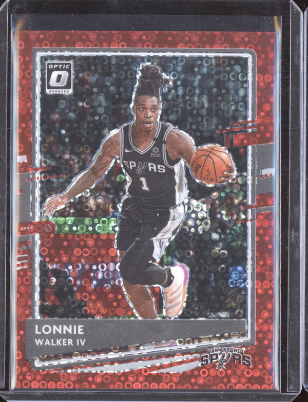 Lonnie Walker IV 2020-21 Panini Donruss Optic 83 Fast Break Red 25/85