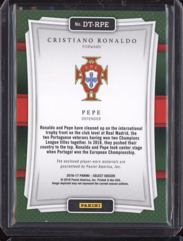 Cristiano Ronaldo Pepe 2016-17 Panini Select Soccer Double-Team Jersey