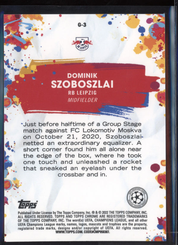 Dominik Szoboszlai 2021/22 Topps Chrome UCL Golazo