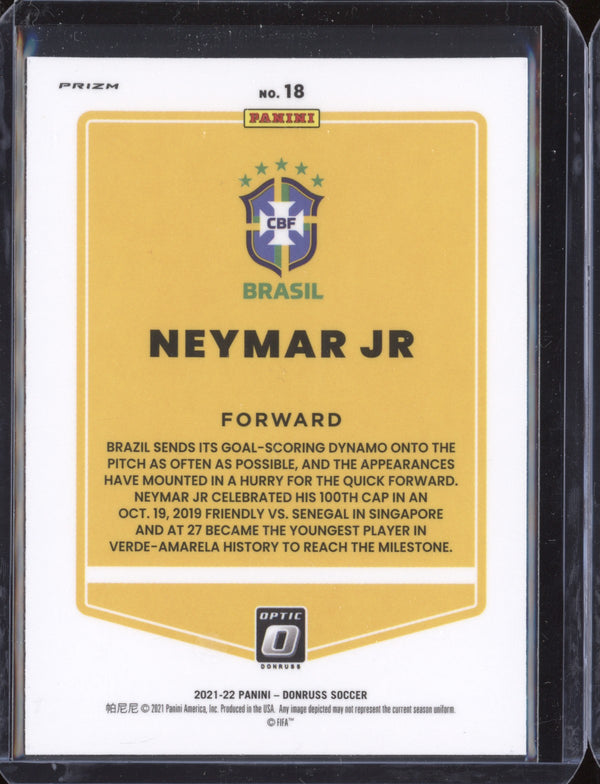 Neymar Jr 2021-22 Panini Donruss Road to Qatar 18 Holo