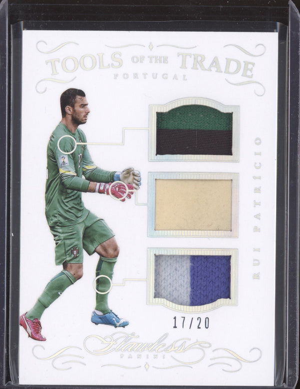 Rui Patricio 2015-16 Panini Flawless Soccer T3-RUI Tools of the Trade Triple Patch 17/20