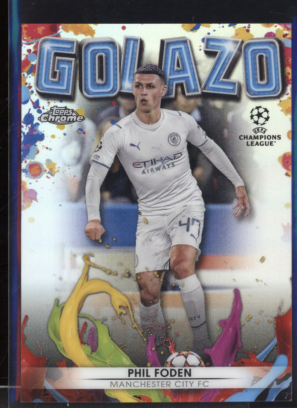 Phil Foden 2021/22 Topps Chrome UCL Golazo