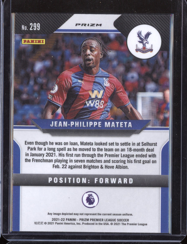 Jean-Philippe Mateta 2021-22 Panini Prizm Premier League Silver Prizm