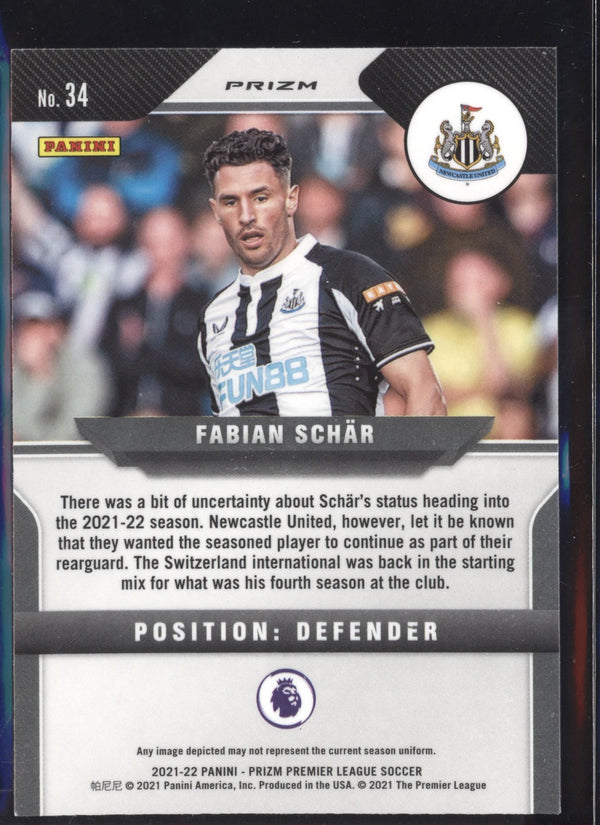 Fabian Schar 2021-22 Panini Prizm Premier League Hyper