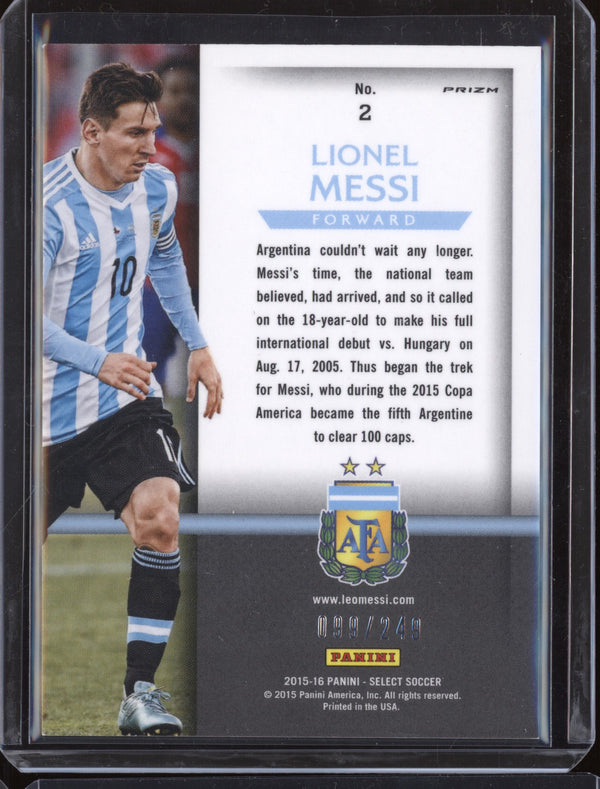 Lionel Messi 2015-16 Panini Select Soccer 2 National Pride Camo 99/249