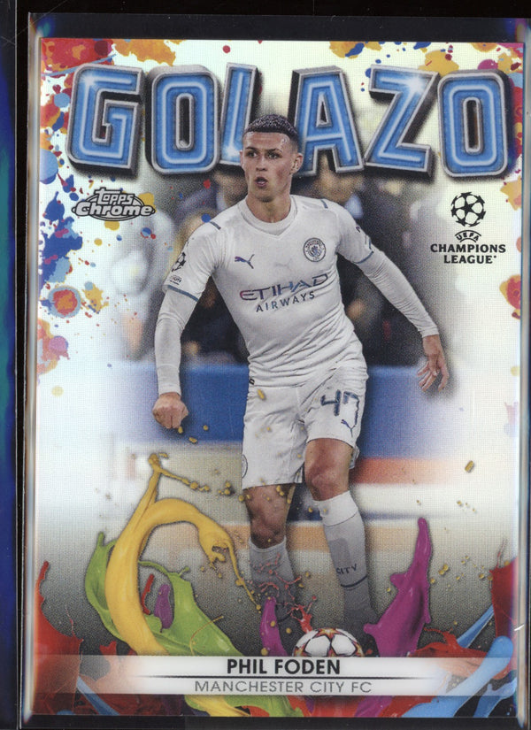 Phil Foden 2021/22 Topps Chrome UCL Golazo