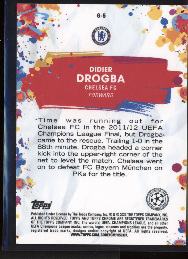 Didier Drogba 2021/22 Topps Chrome UCL Golazo