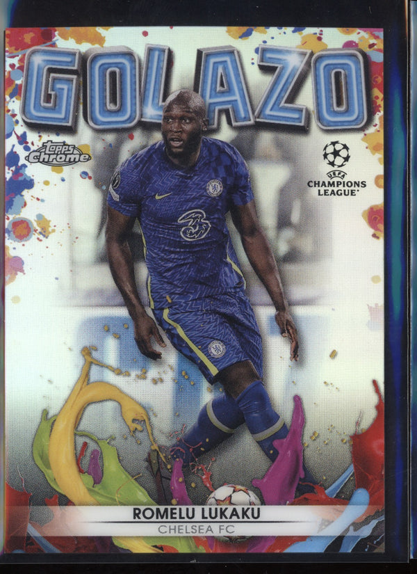 Romelu Lukaku 2021/22 Topps Chrome UCL Golazo