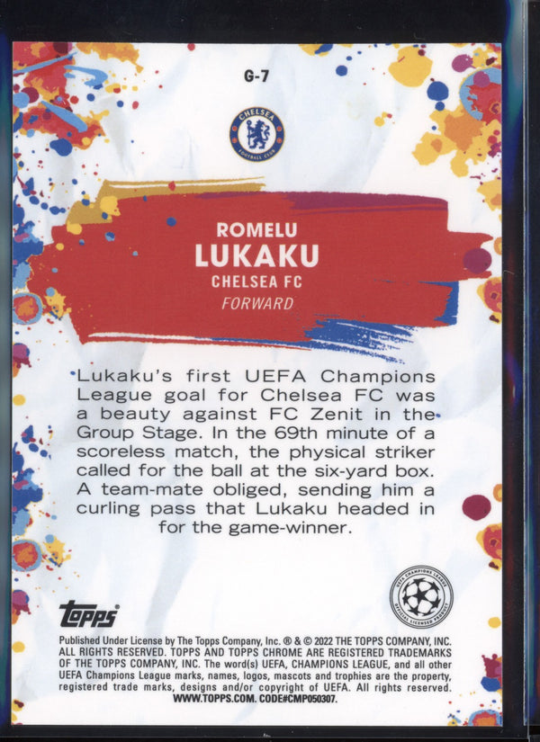 Romelu Lukaku 2021/22 Topps Chrome UCL Golazo