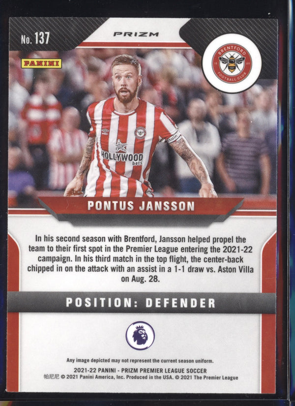 Pontus Jansson 2021-22 Panini Prizm Premier League Multicolor