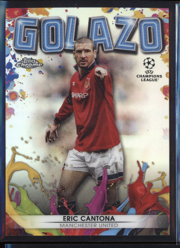 Eric Cantona 2021/22 Topps Chrome UCL Golazo