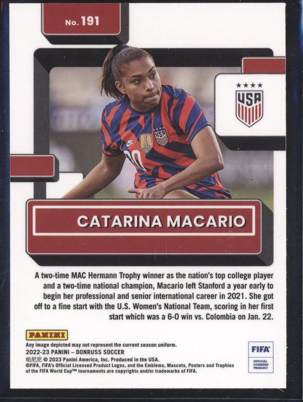 Catarina Macario 2022-23 Panini Donruss Soccer 191 Optic Rated Rookie RC
