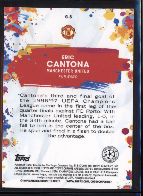 Eric Cantona 2021/22 Topps Chrome UCL Golazo