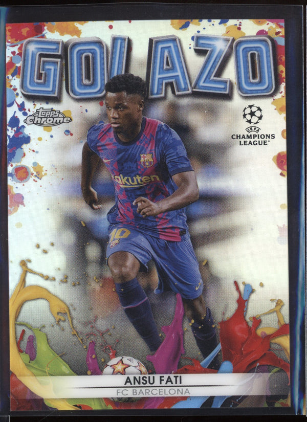 Ansu Fati 2021/22 Topps Chrome UCL Golazo