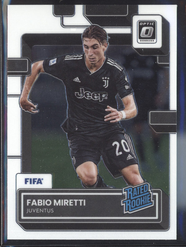 Fabio Miretti 2022-23 Panini Donruss Soccer 196 Optic Rated Rookie RC