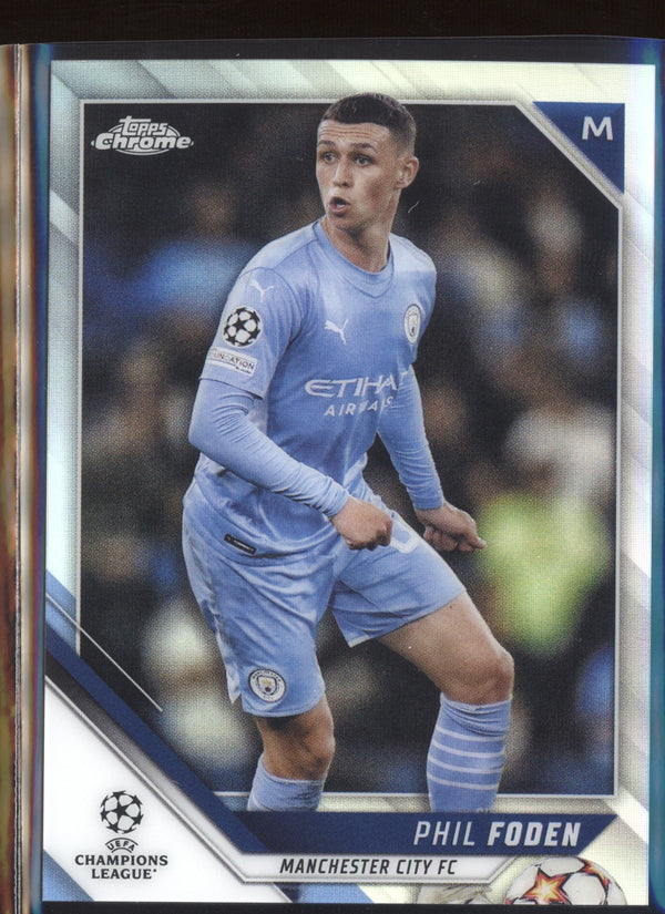 Phil Foden 2021/22 Topps Chrome UEFA Champions League Refractor