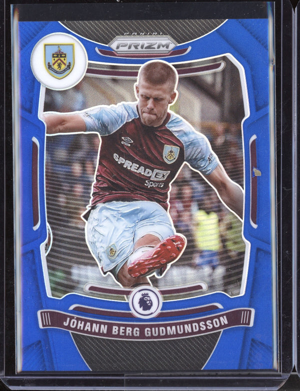 Johann Berg Gudmundsson 2021-22 Panini Prizm Premier League Blue 162/340