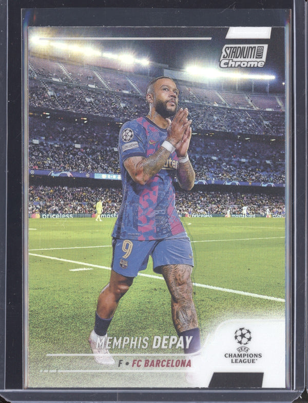 Memphis Depay 2021-22 Topps Stadium Club Chrome UCL 60 Refractor