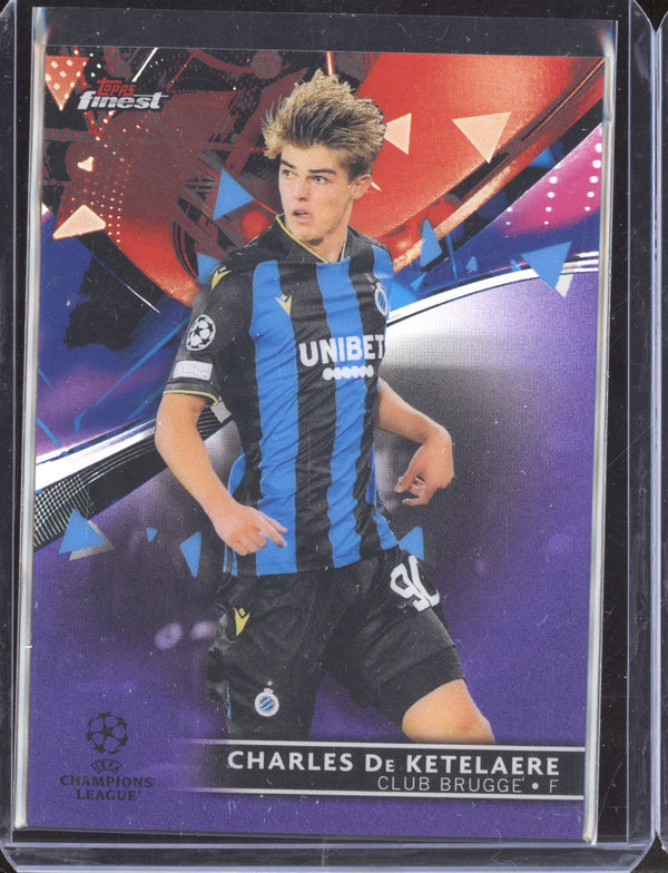 Charles De Ketelaere 2021-22 Topps Finest UCL 78 Purple Refractor 1/299