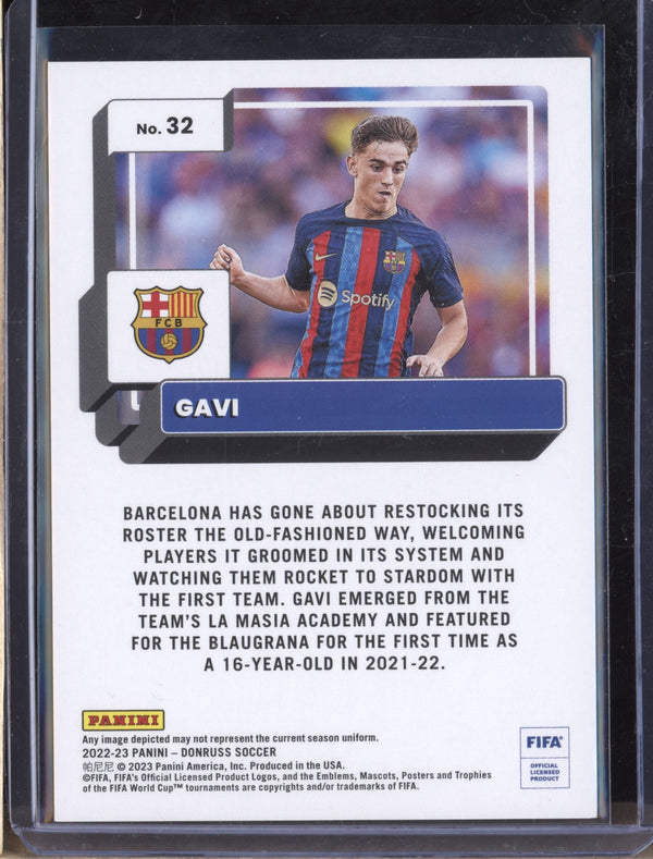 Gavi 2022-23 Panini Donruss Soccer 32 Red 43/99