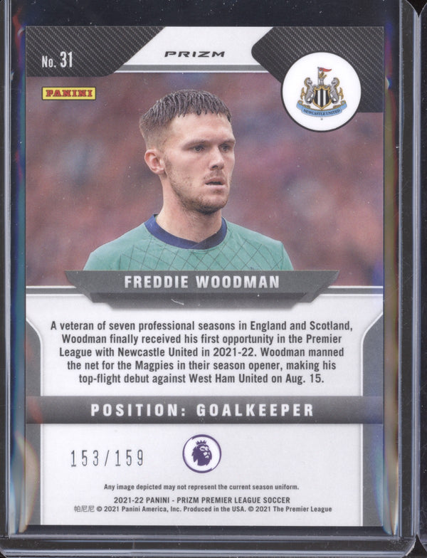 Freddie Woodman 2021-22 Panini Prizm PL 31 Red Mojo RC 153/159