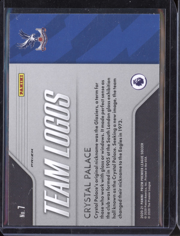 Crystal Palace 2021-22 Panini Prizm Premier League Team Logo Silver Prizm