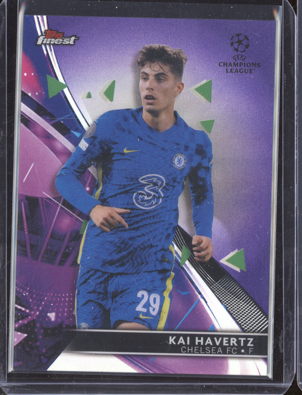 Kai Havertz 2021-22 Topps Finest UCL 52 Purple Refractor 105/299