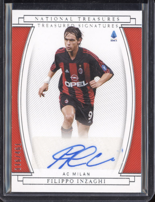 Filipo Inzaghi 2021-22 Panini Chronicles National Treasures Soccer Treasured Signatures 116/461