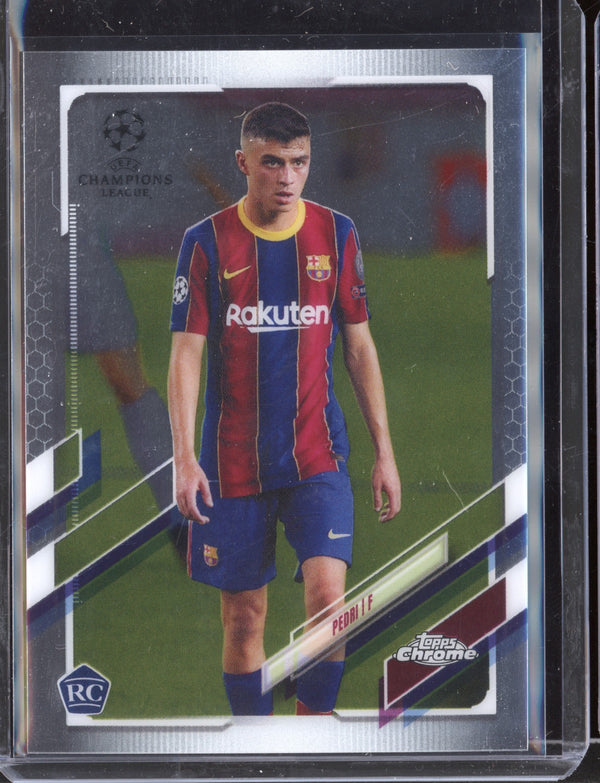 Pedri 2021 Topps Chrome UEFA Champions League