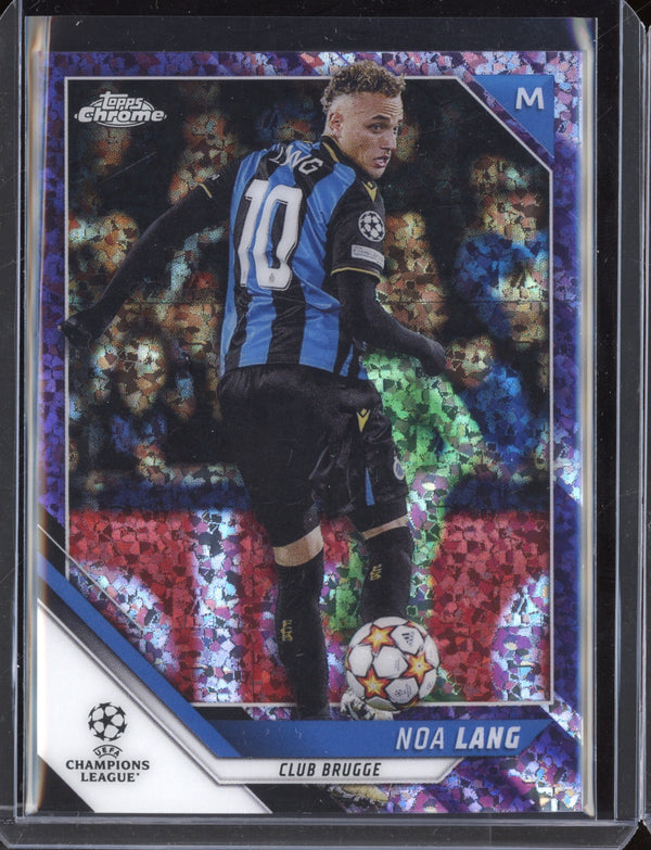 Noa Lang 2021/22 Topps Chrome UEFA CL Purple Mini-Diamond 194/250