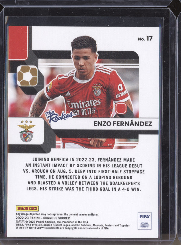 Enzo Fernandez 2022-23 Panini Donruss Soccer 17 The Rookies RC