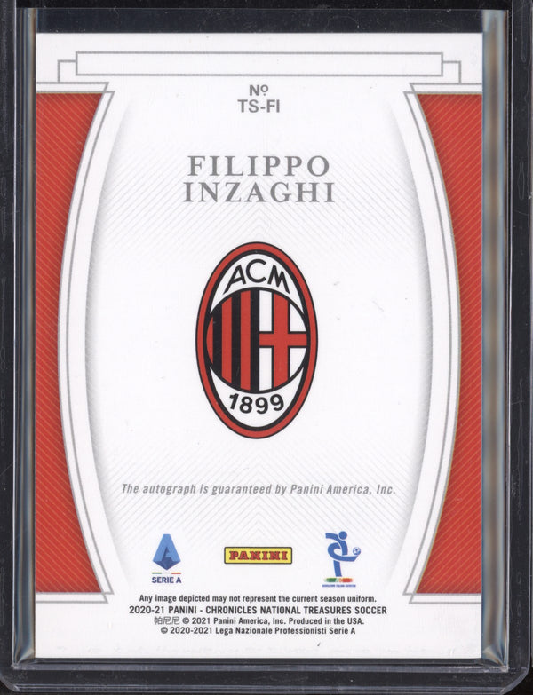 Filipo Inzaghi 2021-22 Panini Chronicles National Treasures Soccer Treasured Signatures 116/461