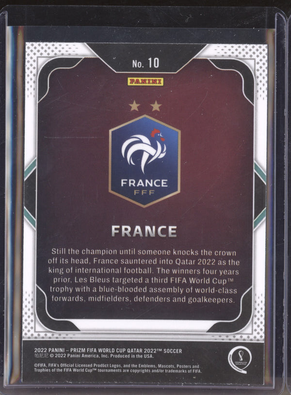 France 2022 Panini Prizm World Cup 10 Team Badges